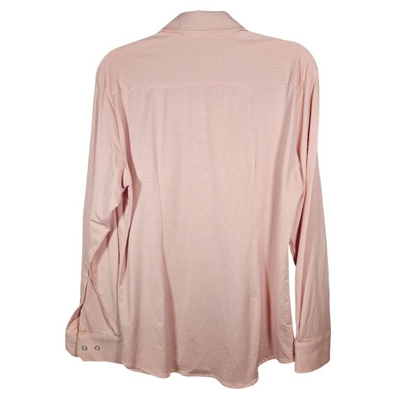 Mizzen+Main Men Dress Shirt M Pink Check Trim Fit Old Money Business Casual - Picture 3 of 11